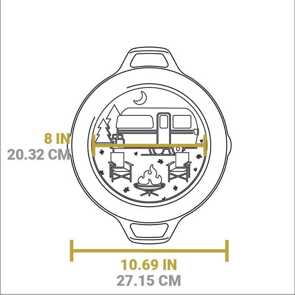 Sartén Doble Asa Camper Wanderlust Hierro Fundido 26 cm