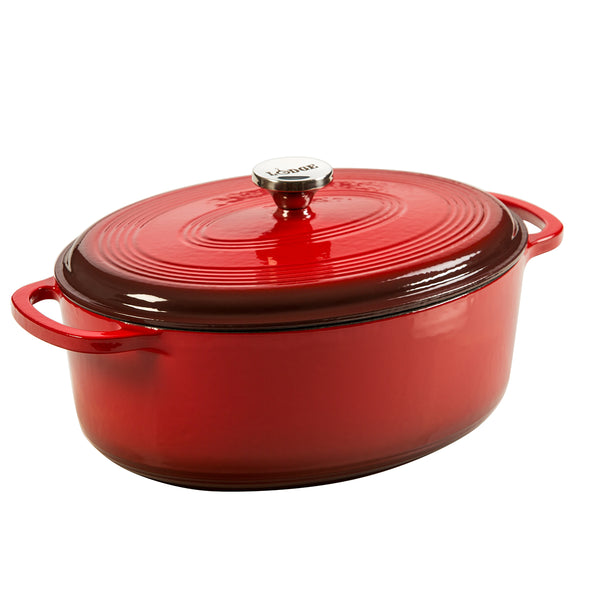Olla Holandesa Esmaltada Ovalada Essential Rojo 6.5 Litros