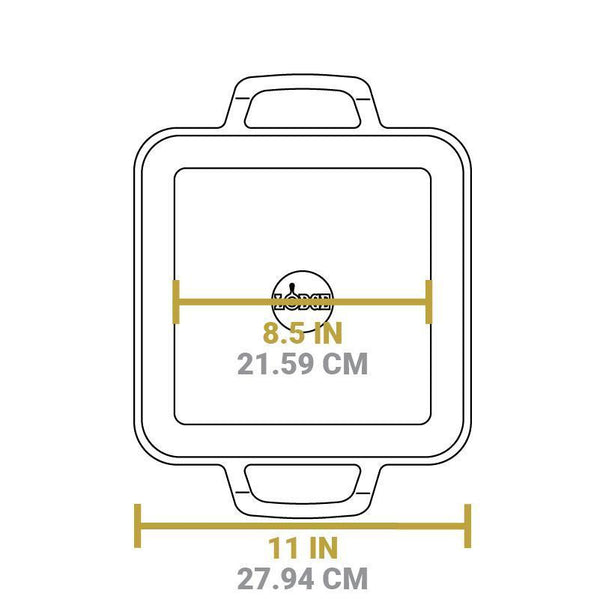 Sartén Cuadrado Parrilla Hierro Fundido 28 cm
